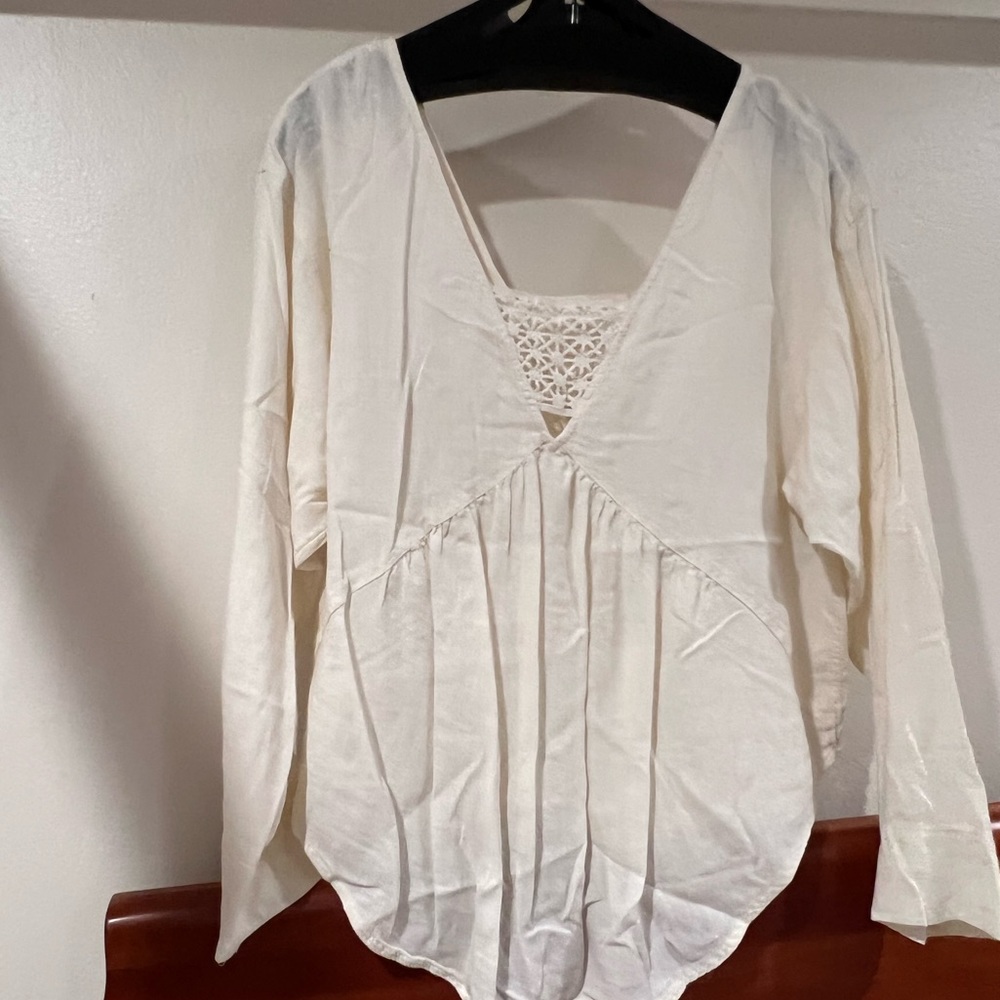 free people cream long sleeve